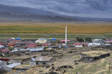 Small settlement along the road to Mount Ararat, Dogubayazit, Turkey
