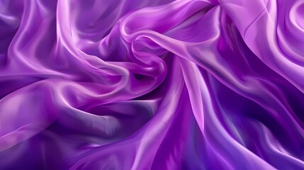 Colorful background of flowing purple fabric. Smooth and soft.