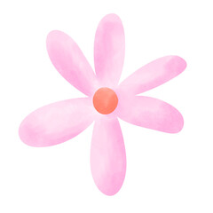 pink flower hand paint 