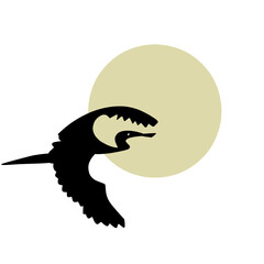 silhouette of a birds flying