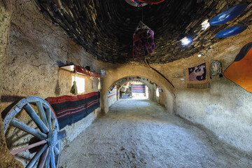 Interior of traditional mud brick houses, Harran, Turkey