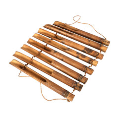 Kalang Kupak is a traditional Indonesian musical instrument that is similar to angklung and is made from 8 bamboo blades, half of which are cut lengthwise