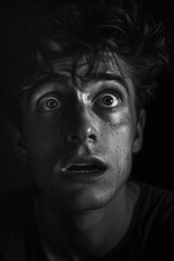 A despondent man reflecting in solitude