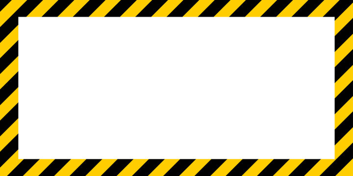 black and yellow warning striped vector design