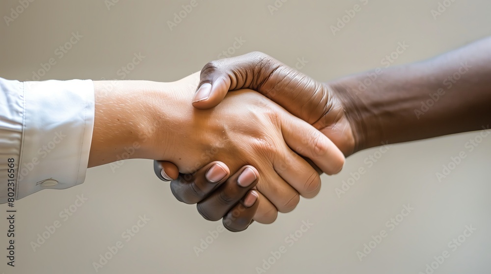 Poster An image capturing the essence of unity and agreement, with a handshake symbolizing partnership and