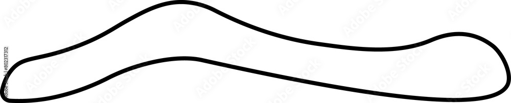 Wall mural black outline abstract simple plain geometric shape element minimal sign symbol isolated png