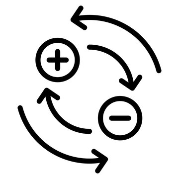 Electrostatics  Icon Element For Design