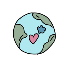 earth illustration icon
