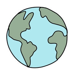 earth illustration icon