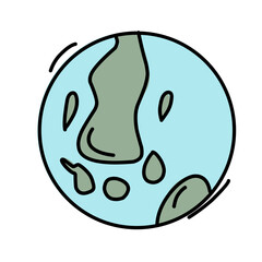 earth illustration icon