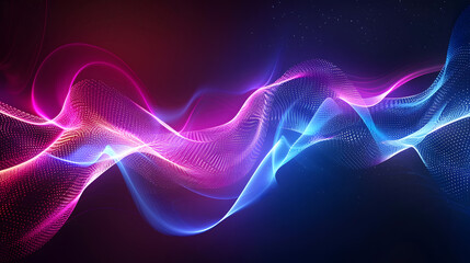 purple pink blue abstract glowing color wave Background. Generative AI.