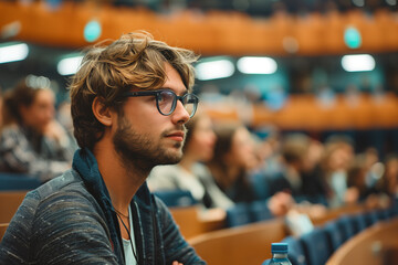 Fototapeta premium a student at a lecture