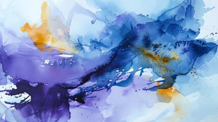 Bold and colorful hand painted watercolor abstraction ideal for artistic exploration