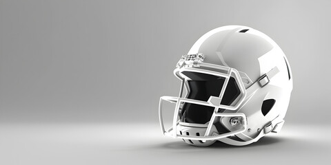 Football helmet on white background Generative AI