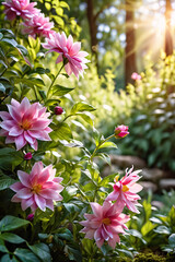 pink flowers in the garden