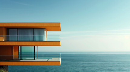 Fototapeta premium modern villa by the sea