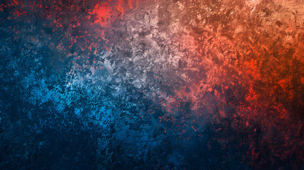 ibrant grunge grainy background, blue orange red black noise texture color gradient Background. Generative AI.