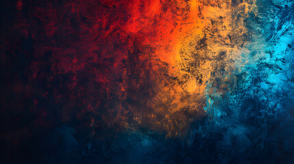 ibrant grunge grainy background, blue orange red black noise texture color gradient Background....