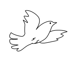 Flying dove vector illustration