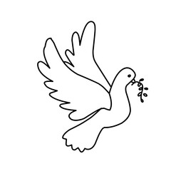 Flying dove vector illustration