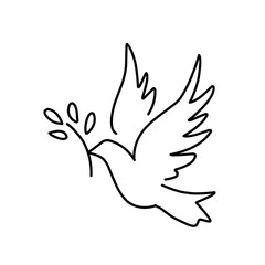 Flying dove vector illustration