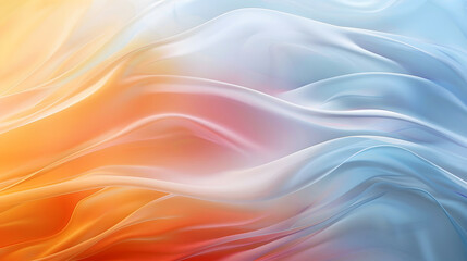 Obraz premium wave orange blue white yellow black pastel glowing color wave Background. Generative AI.