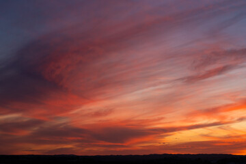 Atardecer cálido en el sur de España