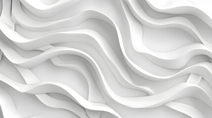 White abstract wavy texture. Seamless modern pattern with waves. Generative AI.