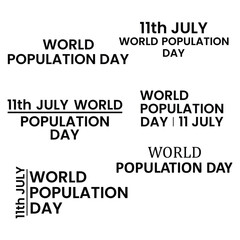 world population day fonts design