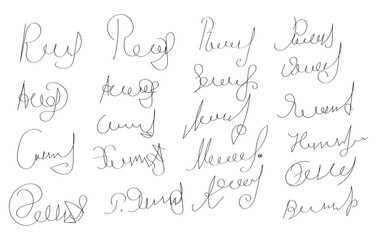 Naklejka premium Handwritten signature for documents
