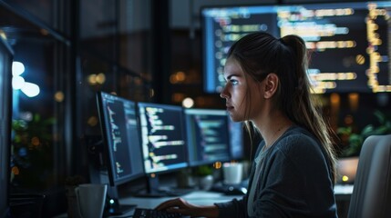 A Programmer Working at Night