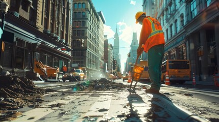 Cleaner on the street