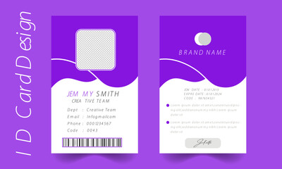 Modern ID Card Design Template