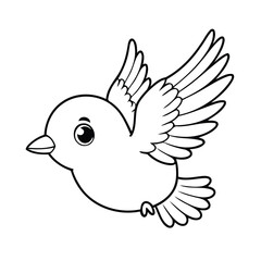 Adorable Bird drawing for children books.eps