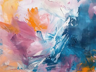Colorful abstract painting. The painting is full of vibrant colors and energy