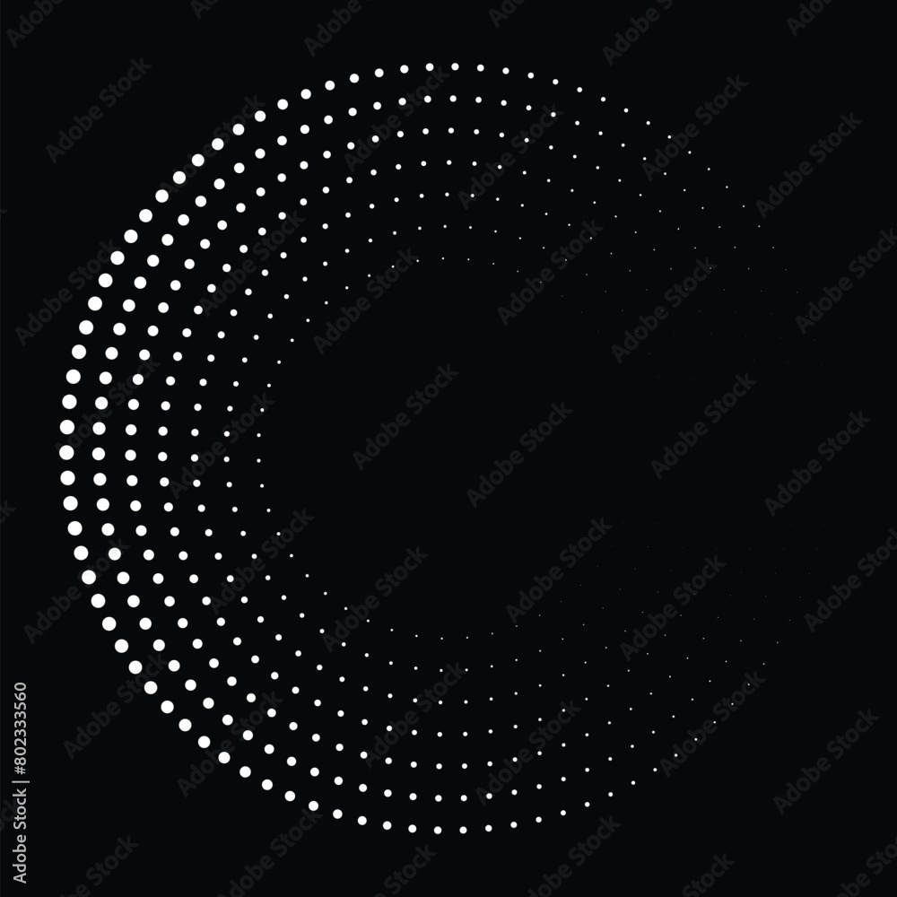 Leinwandbilder halftone dots in circle form, dot in round, halftone dots vector, vector dotted frame, design elemen