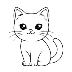 Adorable cat for children page.eps