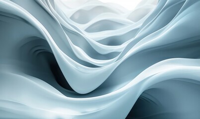 geometric volumetric background with wavy elements, demonstrating the elasticity and fluidity of materials