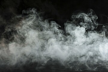 Smoke isolated on black background,  Abstract background,  Design element