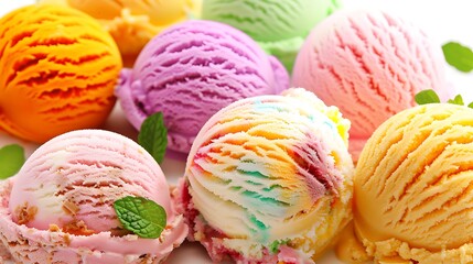 Beautiful Flavors Of Ice Cream