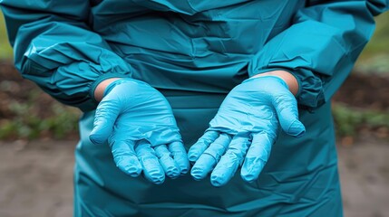 Healthcare Professional Demonstrating Hand Hygiene
