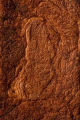 Macro Texture of Crispy Baked Bread Crust