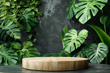 Wood pedestal for showcasing products