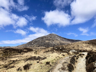 A view of the Isle of Arran in Scotland on a sunny day