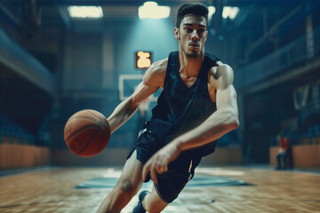 Naklejka premium basketball player in action