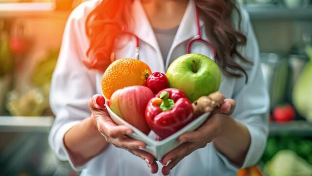 A holistic approach to health emphasizes the importance of treating the body with colorful fruits and vegetables. food integration exercise and daily medicine to promote health
