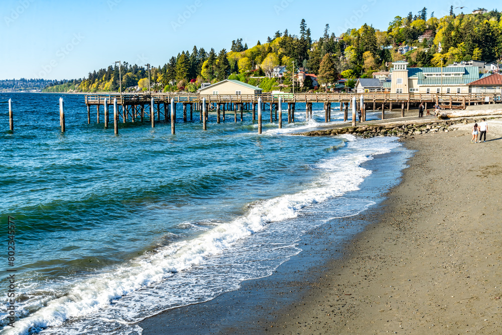 Canvas Prints beach pier scene 4