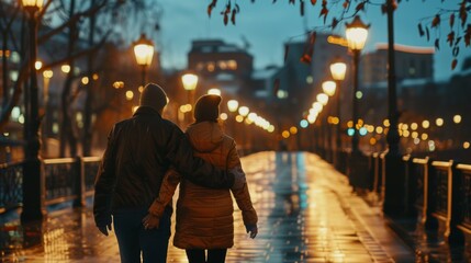 A senior couple exploring a new city together, hand-in-hand, embracing new experiences