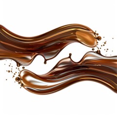 Chocolate Splash on White Background