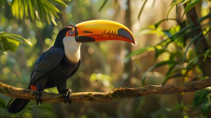 The toco toucan the largest and best known toucan species at forests